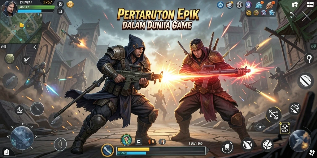 Screenshot 2757 menunjukkan aksi pertarungan yang seru dan dinamis.
