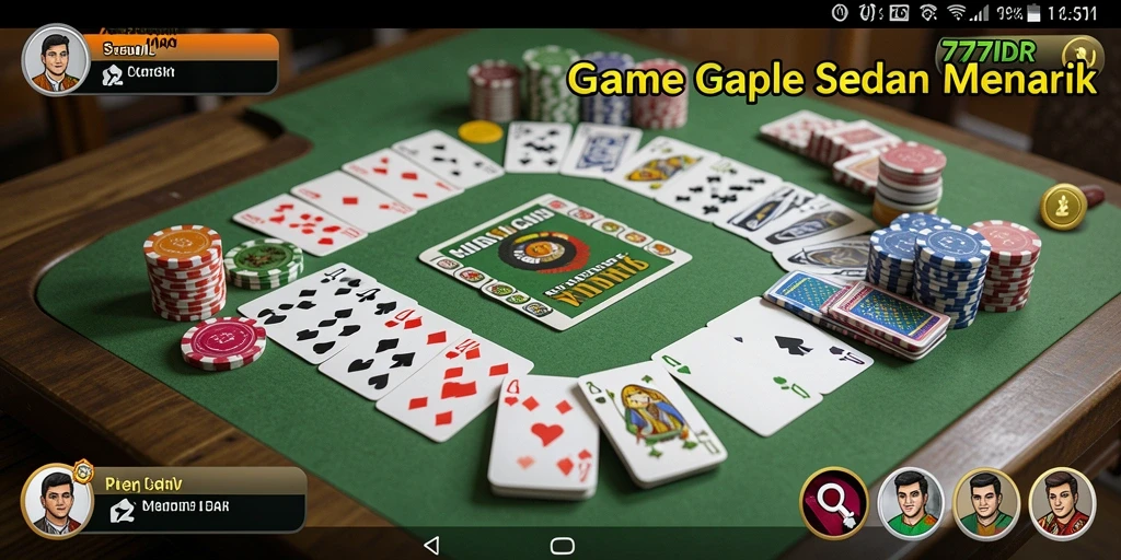 Screenshot menunjukkan gameplay Gaple yang menarik dan seru.
