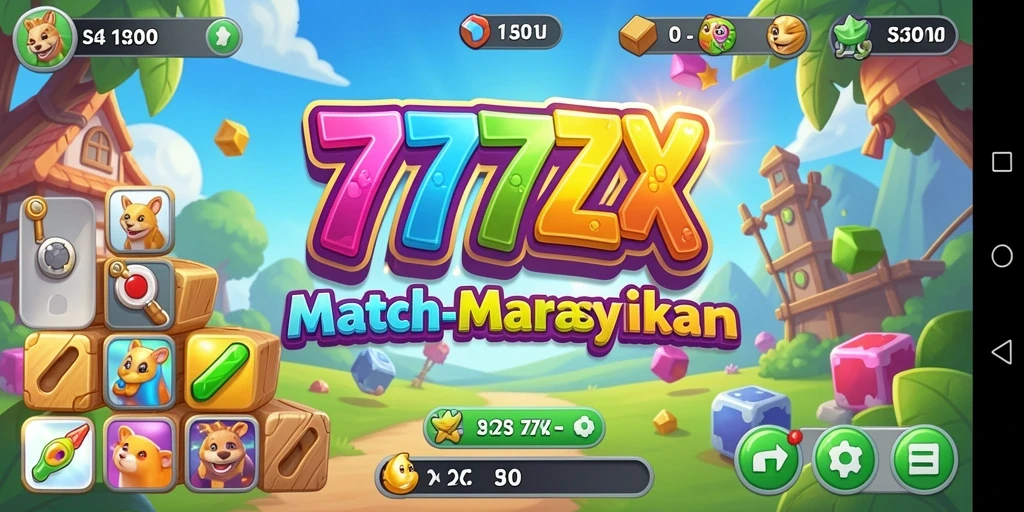 Tampilan menarik dari gameplay 777ZX dengan elemen berwarna-warni.