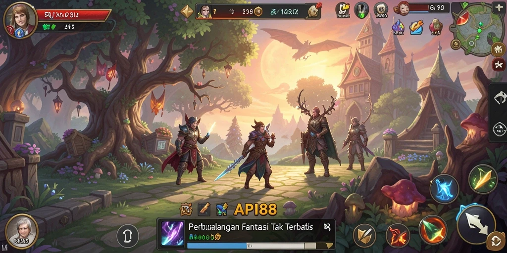 Tangkapan layar API88 menunjukkan aksi pertarungan seru dalam dunia ARPG.