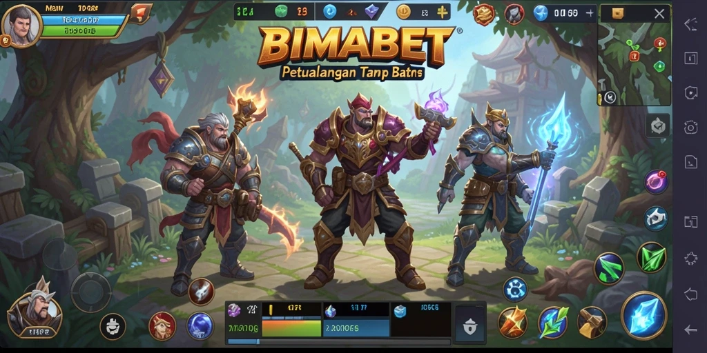 Screenshot gameplay yang seru di dunia MMORPG BIMABET.