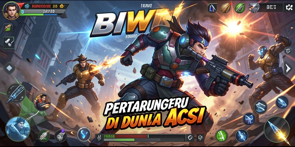 Gameplay seru BIWIN dengan pertarungan yang mendebarkan.