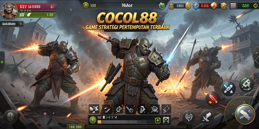 Screenshot gameplay COCOL88 yang menampilkan aksi pertempuran strategis.