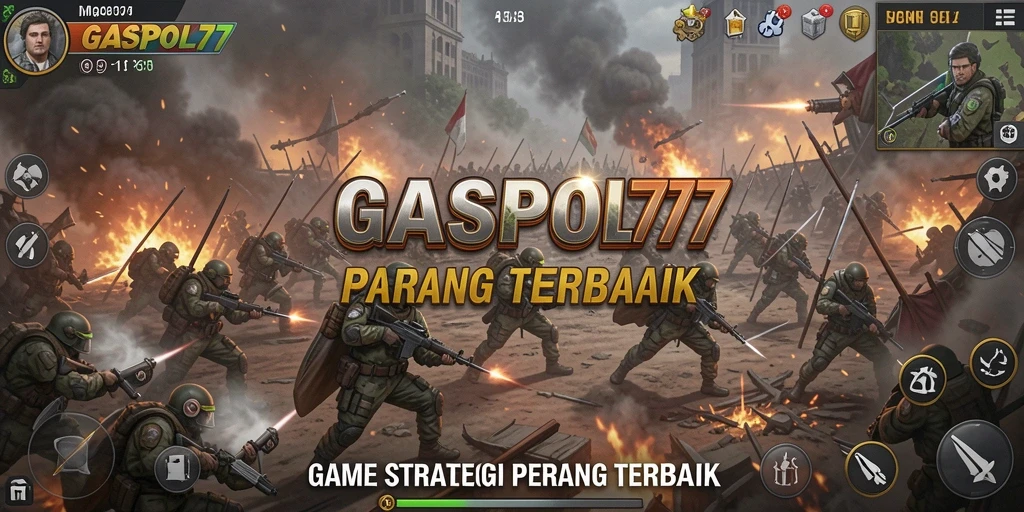 Tampilan gameplay mendebarkan dari GASPOL77 dengan strategi dan pertempuran seru.