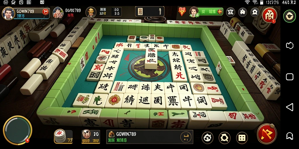 Tangkapan layar utama GOWIN789 menampilkan gameplay Mahjong yang menantang.