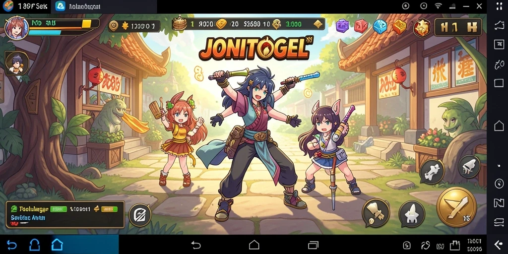 Tampilan menarik dari gameplay JONITOGEL yang penuh warna.