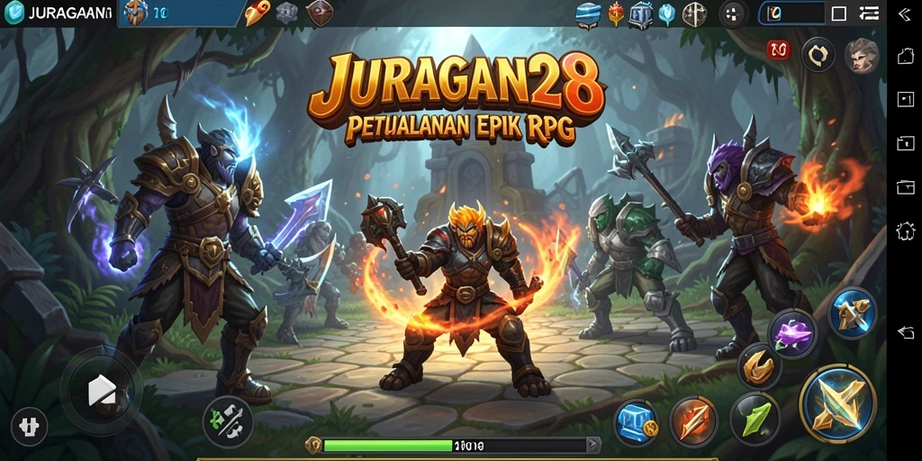 Tampilan screenshot gameplay menampilkan aksi seru dalam petualangan RPG.