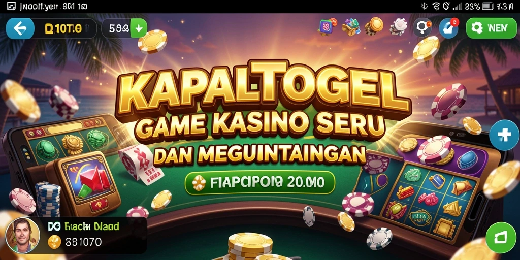Tampilan antarmuka KAPALTOGEL saat gameplay Kasino.
