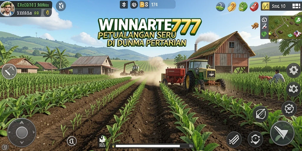Tampilan gameplay menarik dari WINRATE777 dengan suasana pertanian yang memikat.